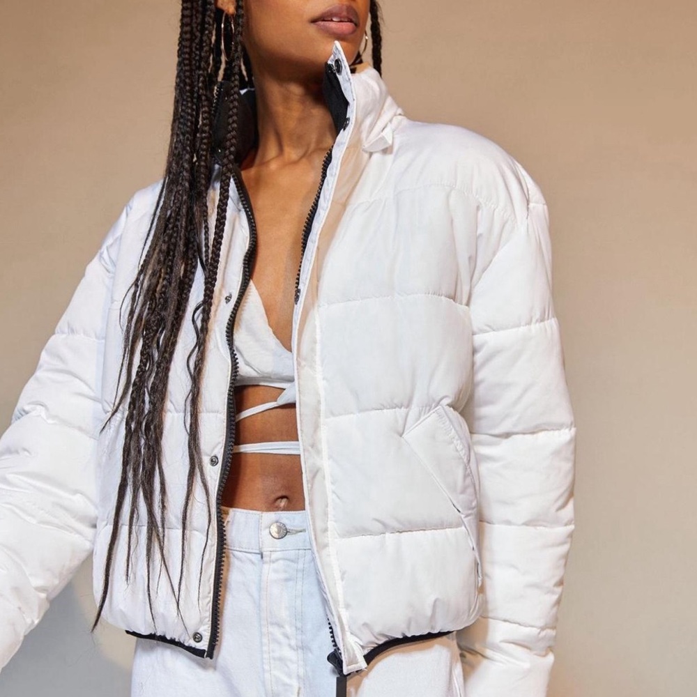 Urban Outfitters White Puffer Jacket